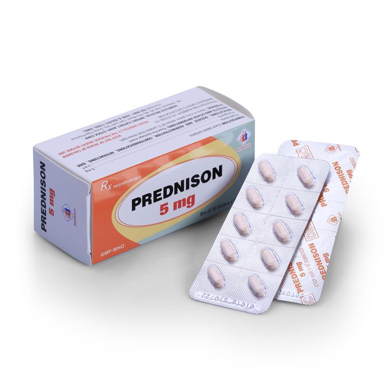 PREDNISON 5mg (HỘP) HO LONG ĐÀM